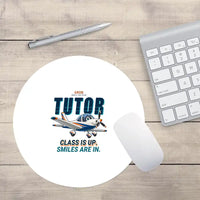 Thumbnail for Grob G 115E Tutor - Cartoon - Round Mouse Pad - White