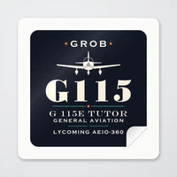Thumbnail for Grob G 115E Tutor - Heritage - Square Sticker - Peel