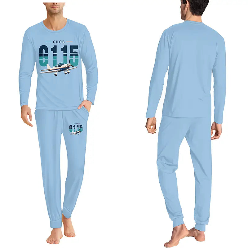Grob G 115E Tutor - Men Pajamas - Original Chest - Light Blue