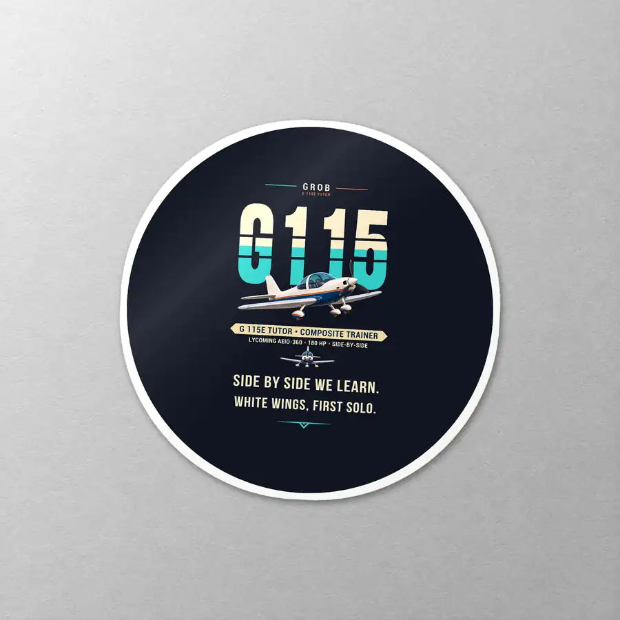 Grob G 115E Tutor - Original - Circle Sticker - Close-up