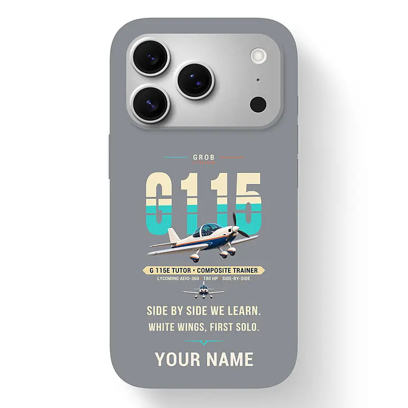 Grob G 115E Tutor - Original + Name - MagSafe iPhone 17 Pro - Gray