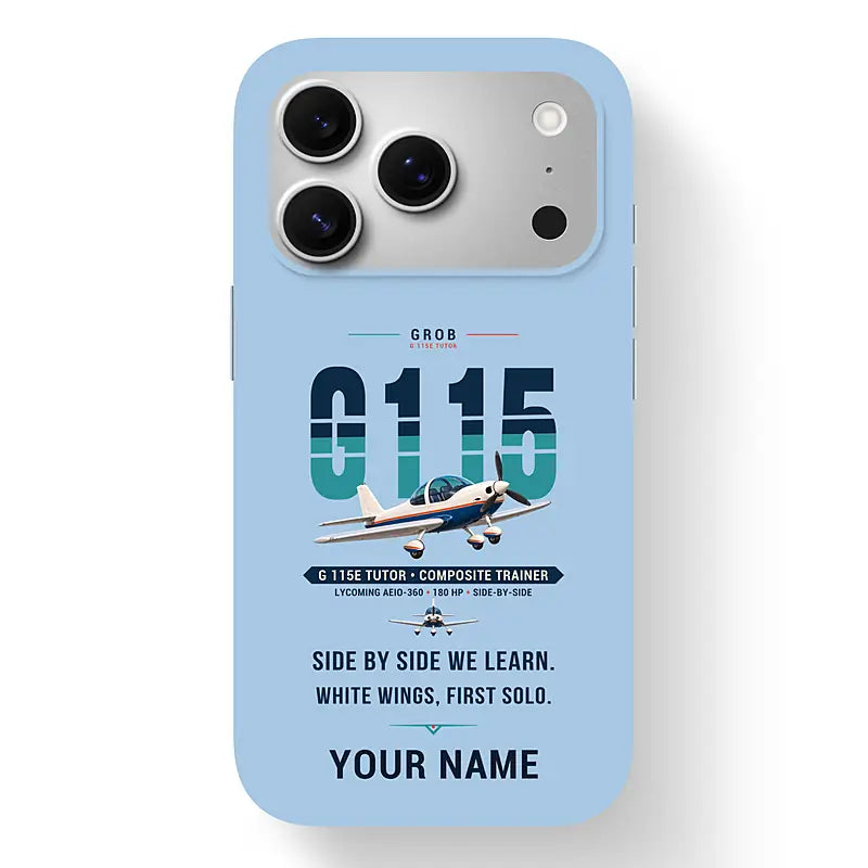 Grob G 115E Tutor - Original + Name - MagSafe iPhone 17 Pro - Light Blue