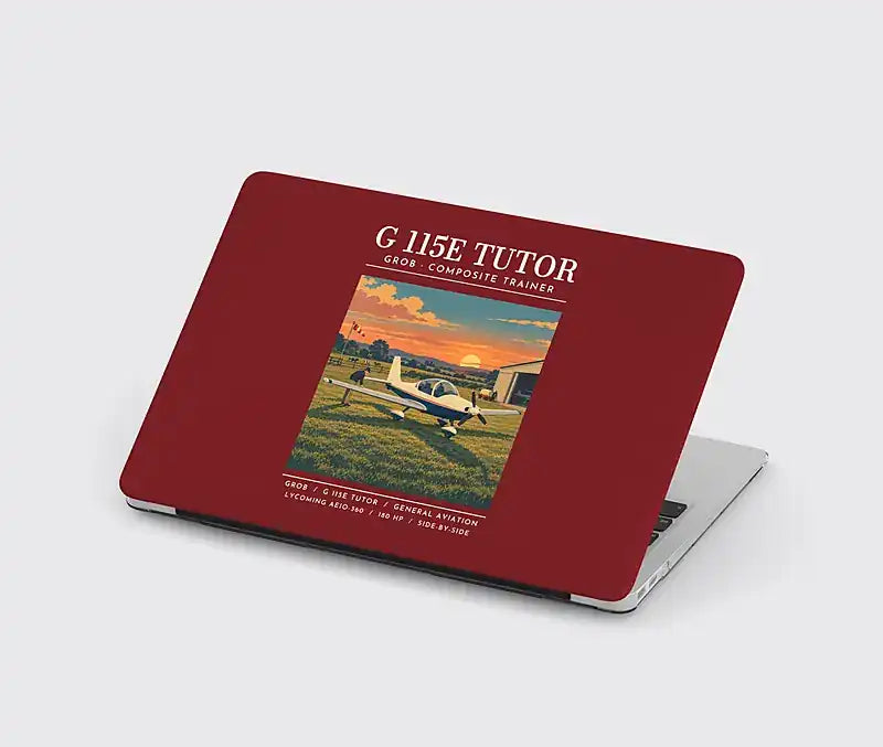 Grob G 115E Tutor - Poster - MacBook Case - Dark Red