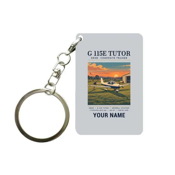 Grob G 115E Tutor - Poster + Name - Key Chain - Light Gray