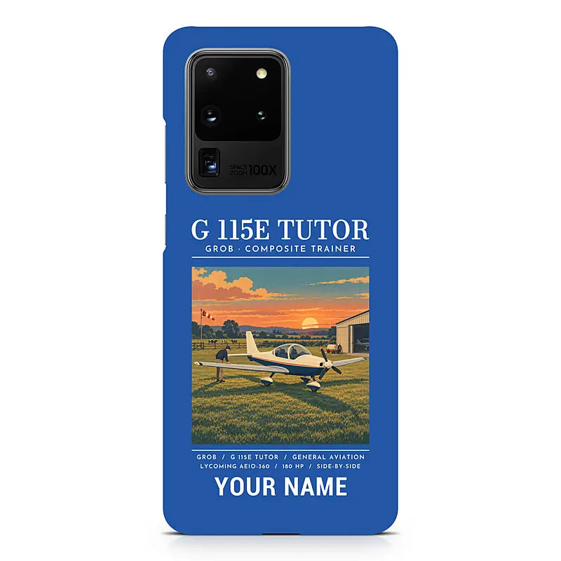 Grob G 115E Tutor - Poster + Name - Samsung Case - Blue