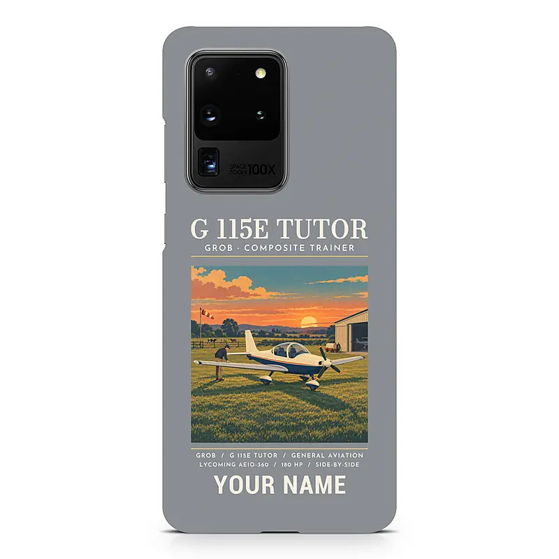 Grob G 115E Tutor - Poster + Name - Samsung Case - Gray