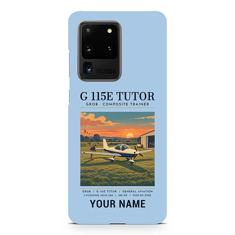 Grob G 115E Tutor - Poster + Name - Samsung Case - Light Blue