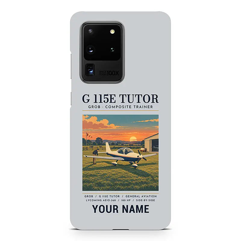 Grob G 115E Tutor - Poster + Name - Samsung Case - Light Gray