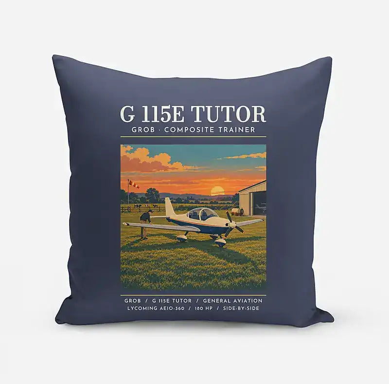 Grob G 115E Tutor - Poster - Pillow - Navy Blue