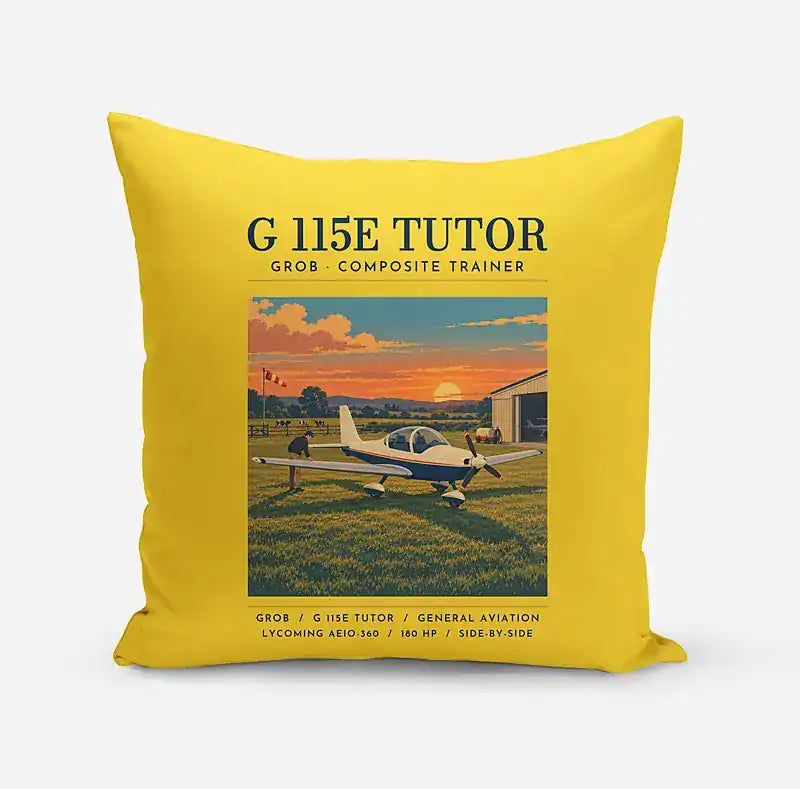 Grob G 115E Tutor - Poster - Pillow - Yellow