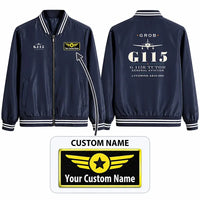 Thumbnail for Grob G 115E Tutor Stylish Jackets - Baseball Collar - Heritage + Name - Navy Blue