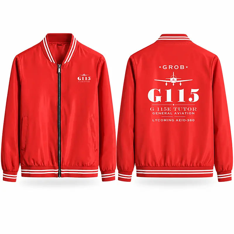 Grob G 115E Tutor Stylish Jackets - Baseball Collar - Heritage - Red