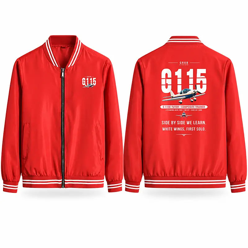 Grob G 115E Tutor Stylish Jackets - Baseball Collar - Original - Red