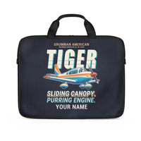 Thumbnail for Grumman American AA-5B Tiger - Cartoon + Name - Laptop Bag