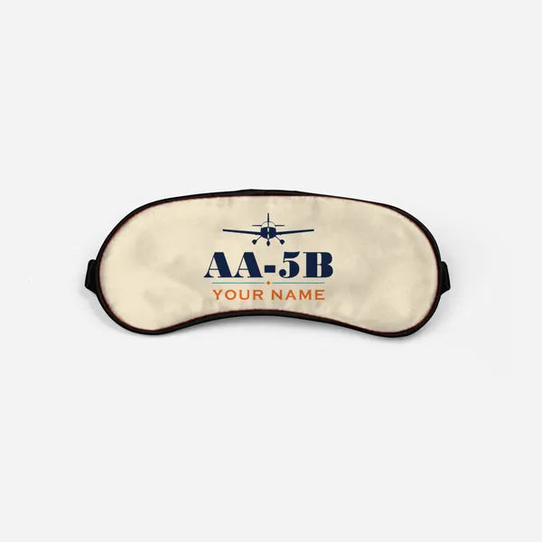 Grumman American AA-5B Tiger - Heritage + Name - Sleep Mask - Beige
