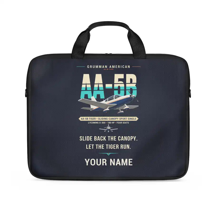 Grumman American AA-5B Tiger - Original + Name - Laptop Bag