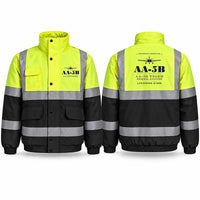 Thumbnail for Grumman American AA-5B Tiger Reflective Winter Jackets - Heritage - Fluorescent Yellow & Navy