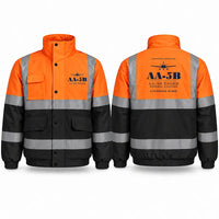 Thumbnail for Grumman American AA-5B Tiger Reflective Winter Jackets - Heritage - Orange & Navy
