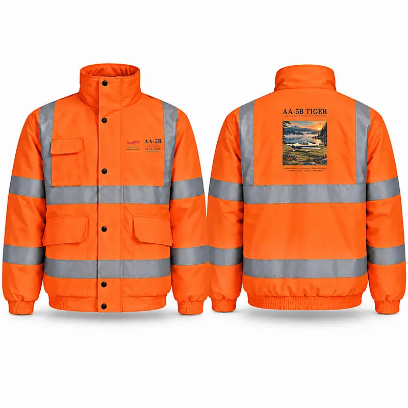 Grumman American AA-5B Tiger Reflective Winter Jackets - Poster - Orange