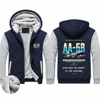 Thumbnail for Grumman American AA-5B Tiger Zipped Sweatshirts - Original - Navy & Gray