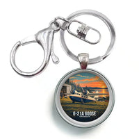 Thumbnail for Grumman G-21A Goose - 3D - Circle Key Chain - Full Print