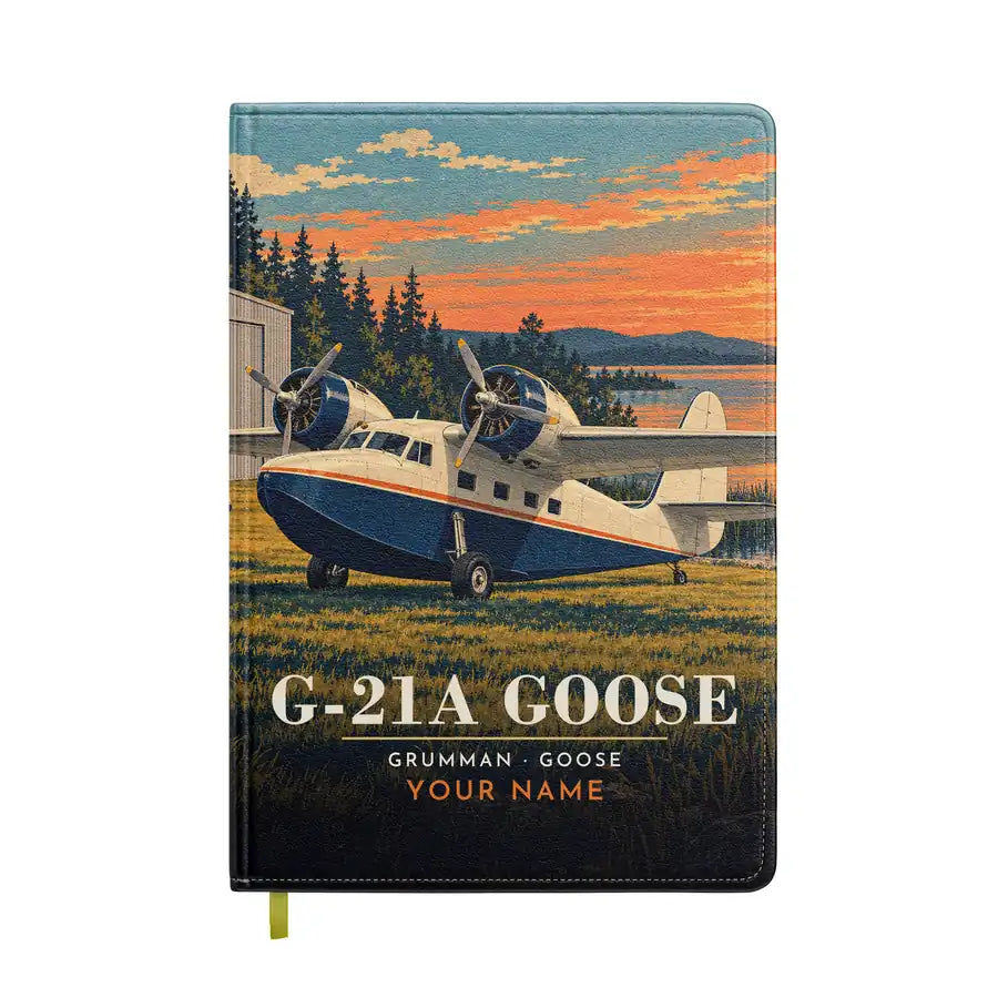 Grumman G-21A Goose - 3D + Name - Notebook - Full Print