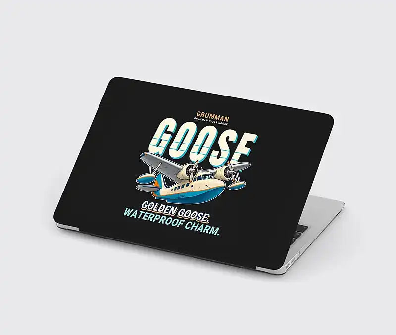 Grumman G-21A Goose - Cartoon - MacBook Case - Black