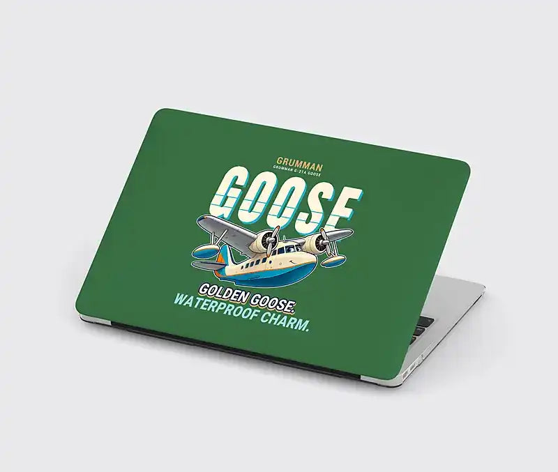 Grumman G-21A Goose - Cartoon - MacBook Case - Green