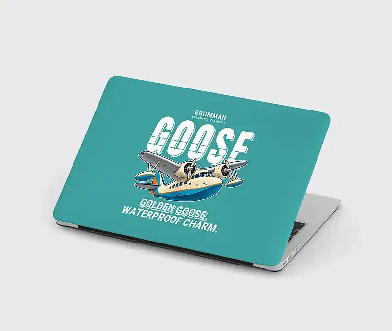 Grumman G-21A Goose - Cartoon - MacBook Case - Turquoise