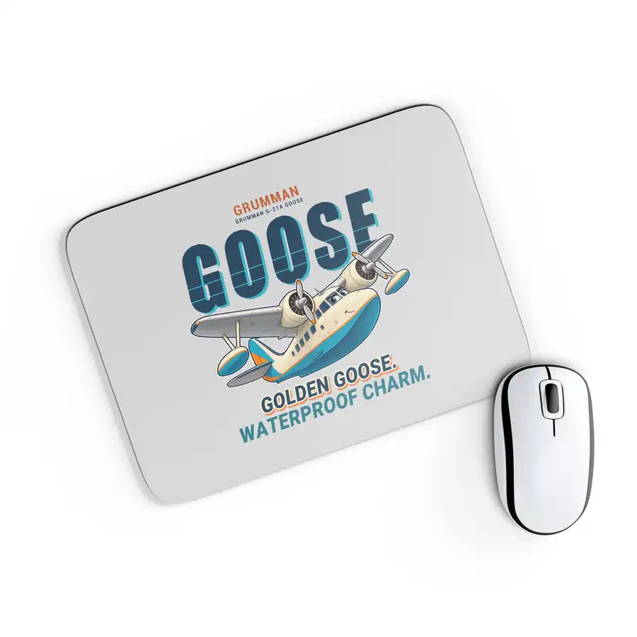 Grumman G-21A Goose - Cartoon - Mouse Pad - Light Gray