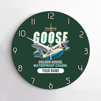Thumbnail for Grumman G-21A Goose - Cartoon + Name - No Frame - Dark Green
