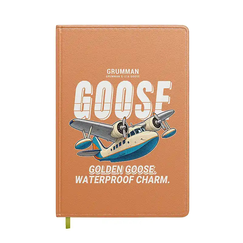 Grumman G-21A Goose - Cartoon - Notebook - Orange