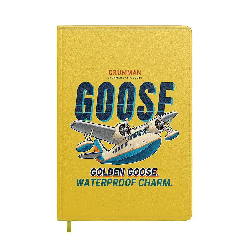 Grumman G-21A Goose - Cartoon - Notebook - Yellow