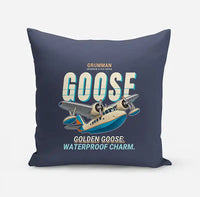 Thumbnail for Grumman G-21A Goose - Cartoon - Pillow - Navy Blue