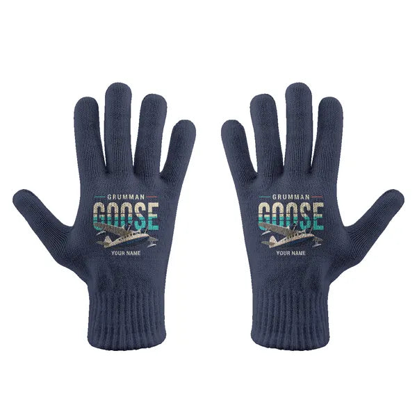 Grumman G-21A Goose - Gloves - Full - Original + Name - Navy Blue
