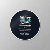 Thumbnail for Grumman G-21A Goose - Original + Name - Circle Sticker - Close-up