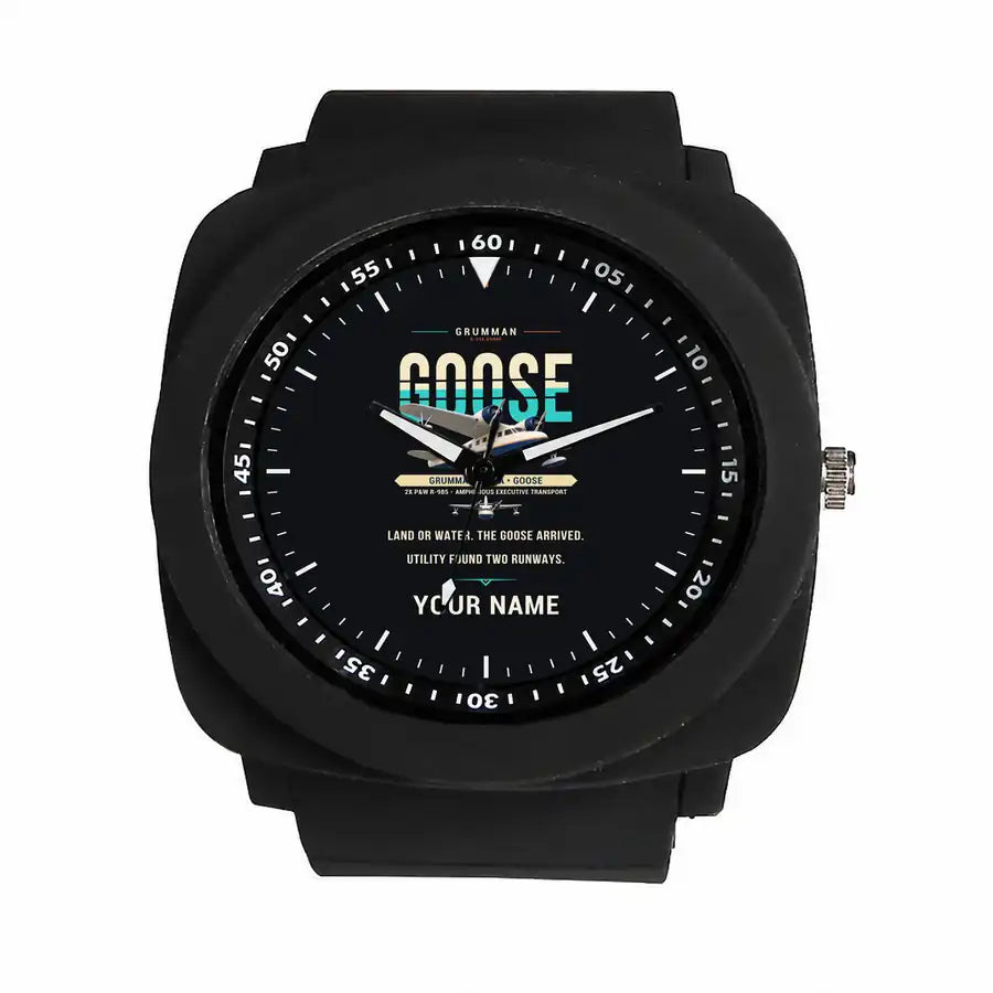 Grumman G-21A Goose - Original + Name - Rubber Strap - Black