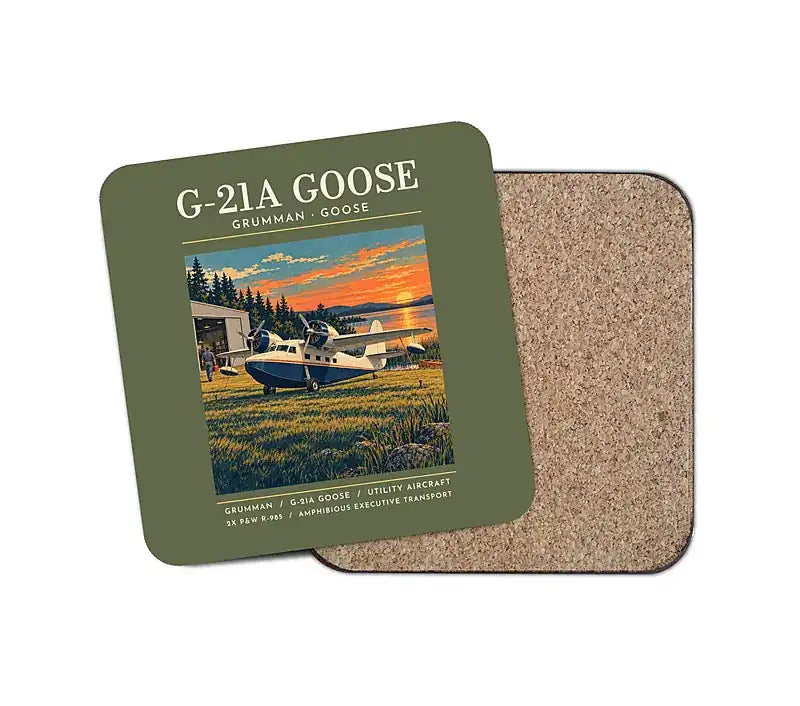 Grumman G-21A Goose - Poster - Coaster - Green Army