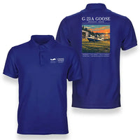 Thumbnail for Grumman G-21A Goose - Poster - Double-Side Polo - Blue