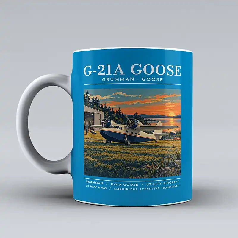 Grumman G-21A Goose - Poster - Mug - Turquoise