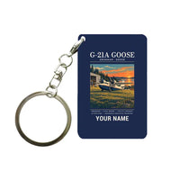 Thumbnail for Grumman G-21A Goose - Poster + Name - Key Chain - Navy Blue
