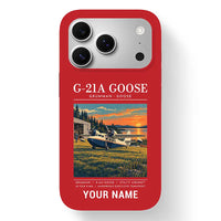 Thumbnail for Grumman G-21A Goose - Poster + Name - MagSafe iPhone 17 Pro - Red