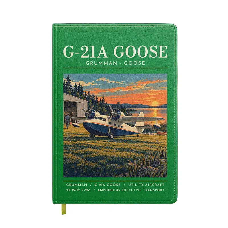 Grumman G-21A Goose - Poster - Notebook - Green