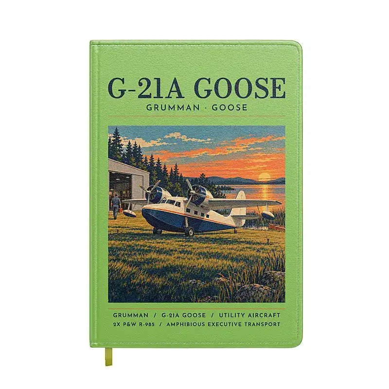 Grumman G-21A Goose - Poster - Notebook - Light Green