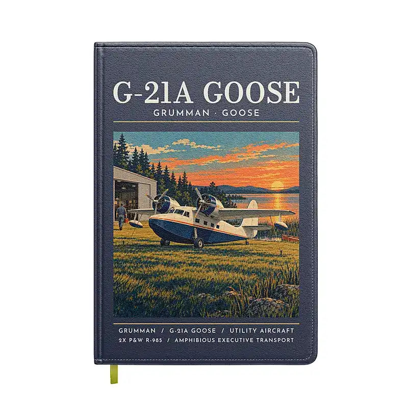 Grumman G-21A Goose - Poster - Notebook - Navy Blue