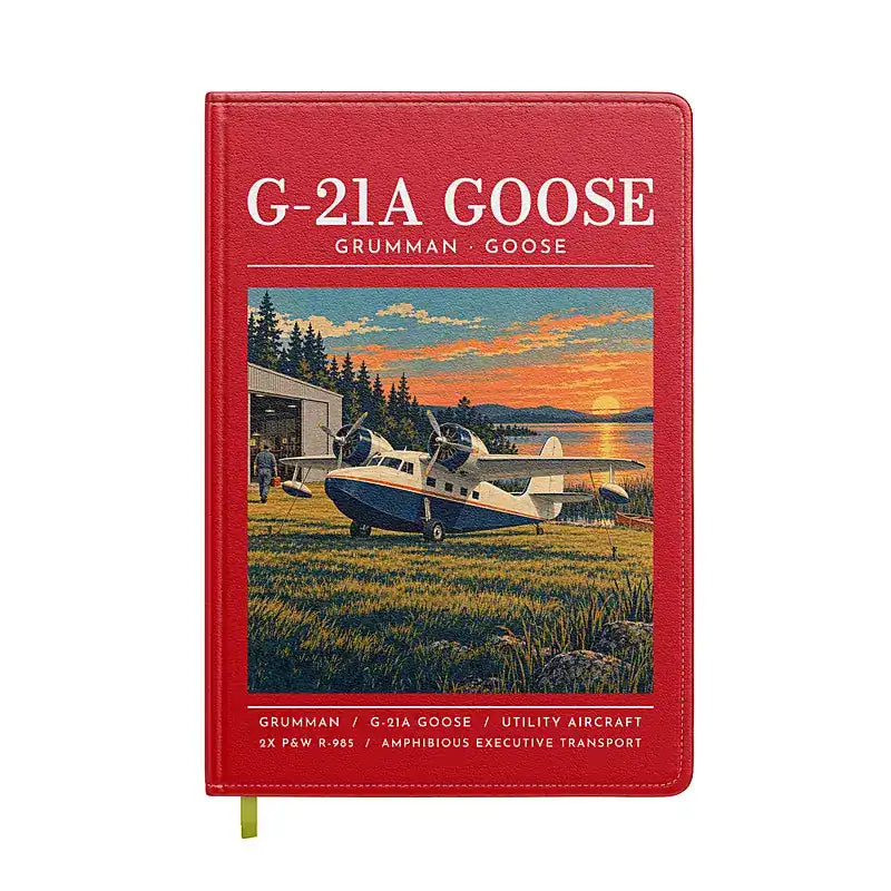 Grumman G-21A Goose - Poster - Notebook - Red
