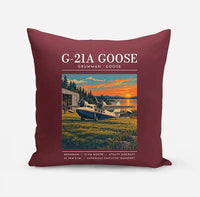 Thumbnail for Grumman G-21A Goose - Poster - Pillow - Dark Red