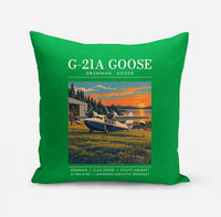 Thumbnail for Grumman G-21A Goose - Poster - Pillow - Green