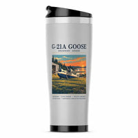 Thumbnail for Grumman G-21A Goose - Poster - Stainless Steel (No Holder) - Light Gray