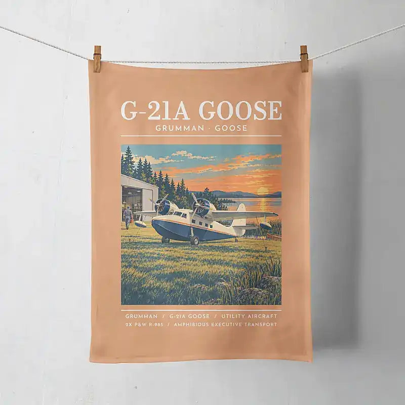 Grumman G-21A Goose - Poster - Towel - Orange